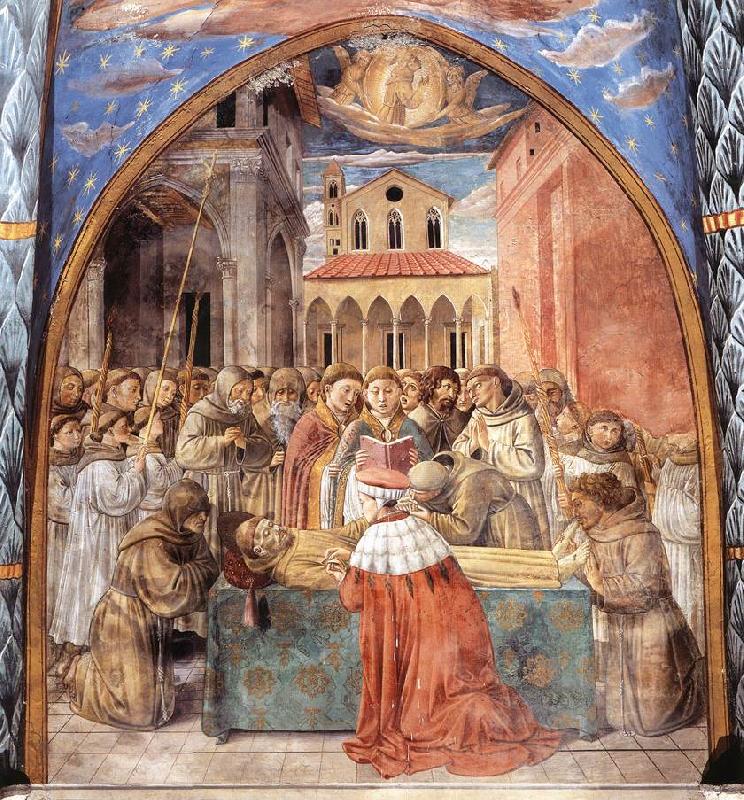 GOZZOLI, Benozzo Scenes from the Life of St Francis (Scene 12, south wall) dfhg china oil painting image